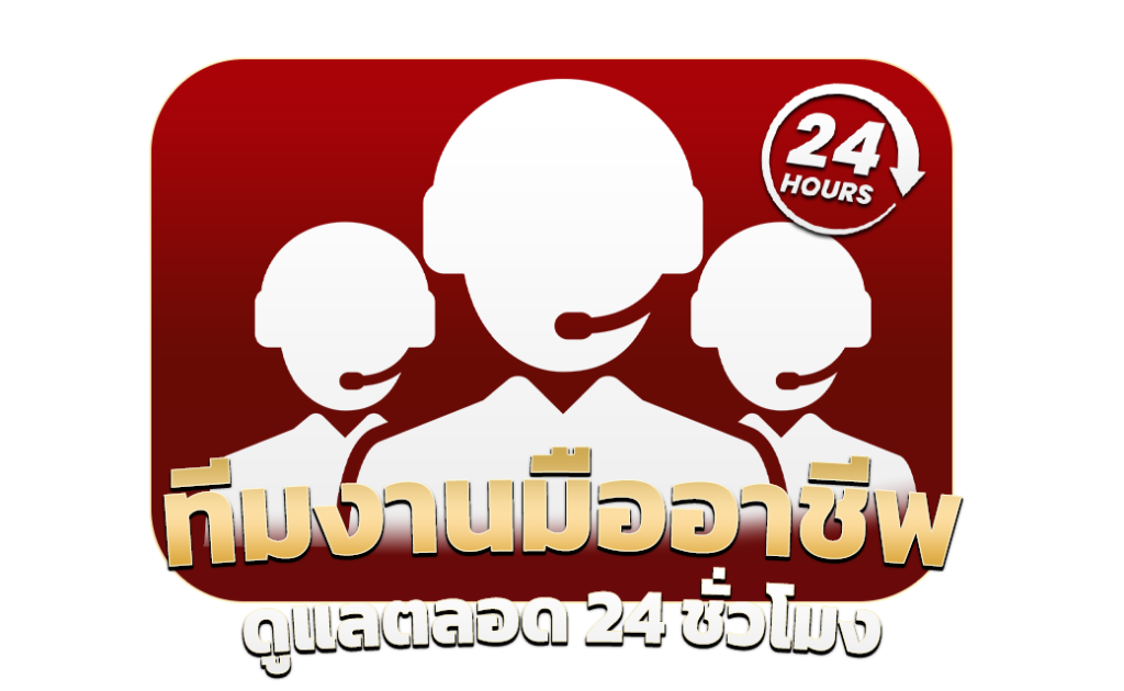 ทีมงานมืออาชีพดูแลตลอด ชั่วโมง x